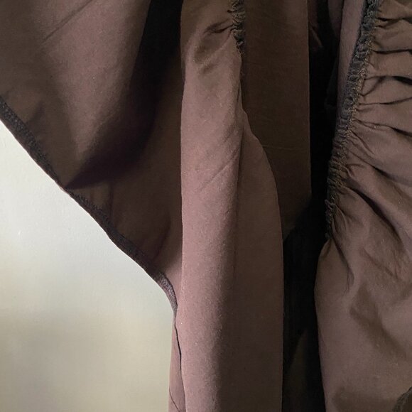 Handmade Plus Size Cotton Bamboo Chocolate Brown Dress - Picture 10 of 15